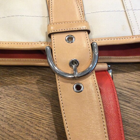 Coach brown leather and canvas bag - Picture 11 of 12